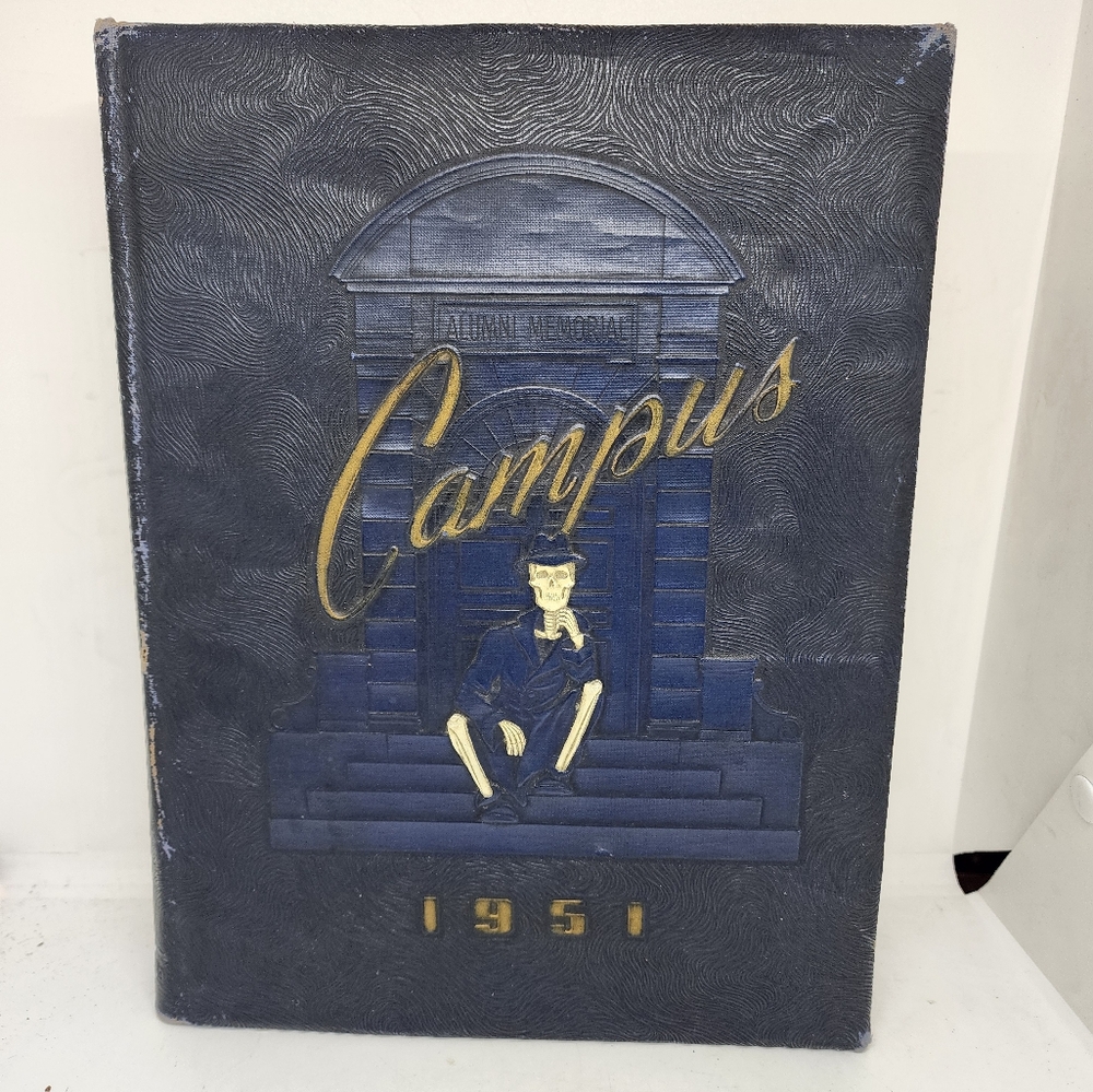 Emory University The 1951 Campus Yearbook.  Atlanta Georgia. Skeleton Cover